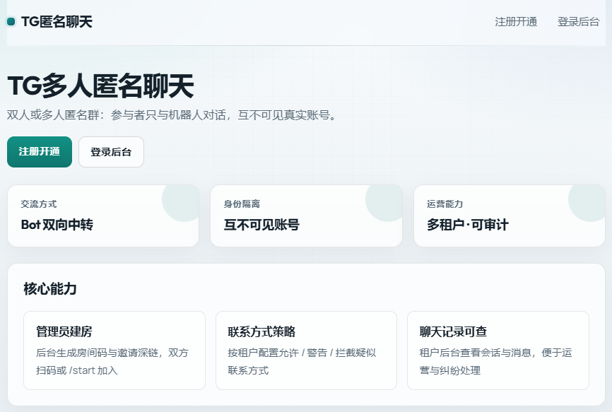 TG匿名聊天