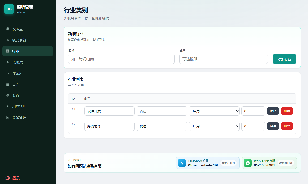 TG频道监听私信
